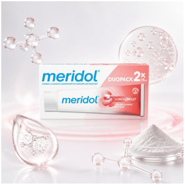Meridol Complete Care معجون أسنان للأسنان الحساسة 75ml x2