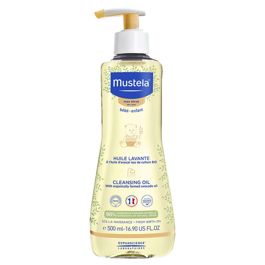 Mustela Cleansing Oil Dry Skin 500ml (16.91fl oz) - FrenchBeautyHub