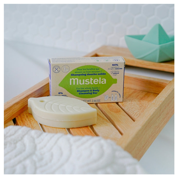 Mustela شامبو استحمام صلب للأطفال من عمر 3 سنوات فما فوق 75g