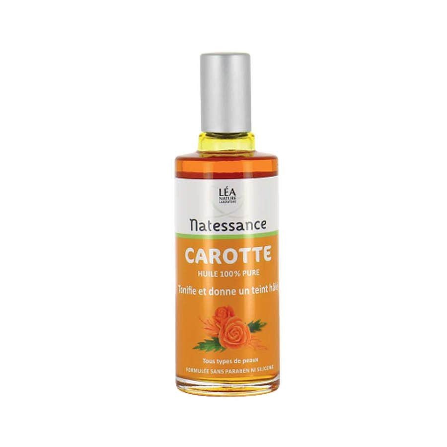 Natessance Carrot Oil Bio Huile Pure Effet Bonne Mine 100ml (3.38fl oz) - FrenchBeautyHub