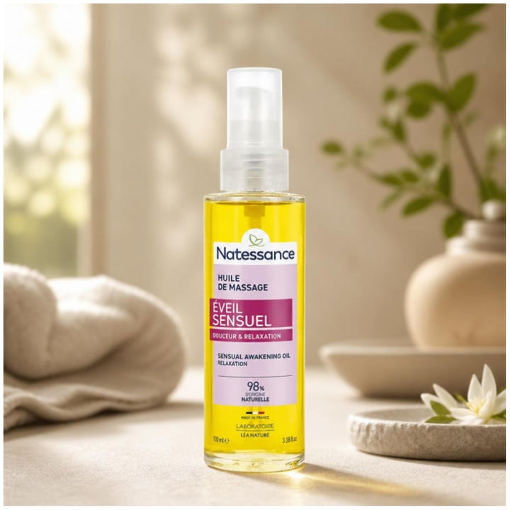 Natessance Sensual Awakening Massage Oil gentle relaxation 100ml (3.38fl oz)