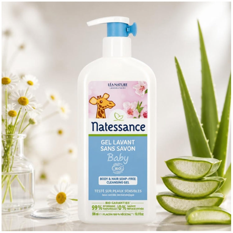 Natessance Gel lavant sans savon pour bébés 500ml
