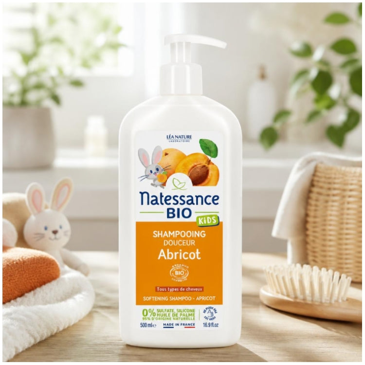 Natessance Kids Shampoo With Apricot Oil 500ml (16.90fl oz)