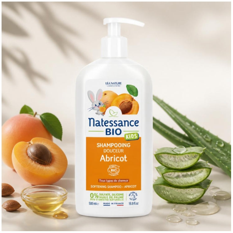Natessance Kids Shampoo With Apricot Oil 500ml (16.90fl oz)