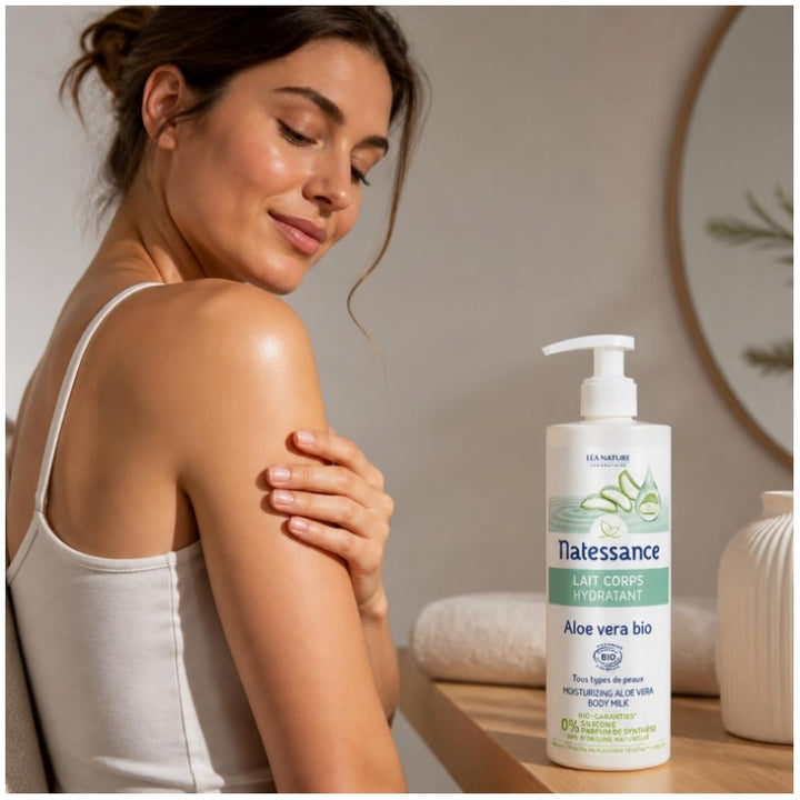 Natessance Organic Aloe Vera Moisturizing Body Milk 400ml (13.52fl oz)