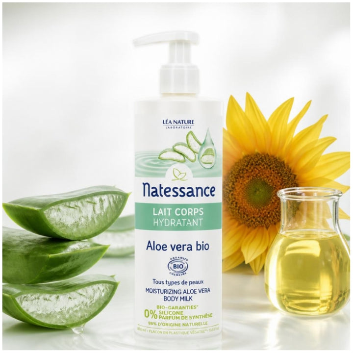 Natessance Organic Aloe Vera Moisturizing Body Milk 400ml (13.52fl oz)
