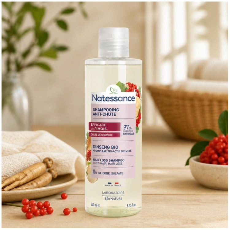 Natessance Capillary Anti-Hair Loss Shampoo All types of falls 250ml (8.45 fl oz)