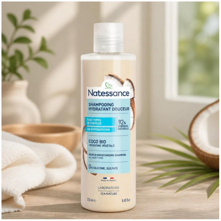 Natessance Coco Cococ Shampoo All Hair Types And Fragile Hair 250ml (8.45fl oz)