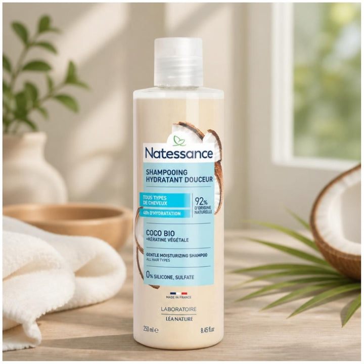 Natessance Coco Cococ Shampoo All Hair Types And Fragile Hair 250ml (8.45fl oz)