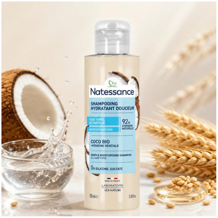 Natessance Coco Vegetable Keratin and Shine Shampoo 100ml (3.38fl oz)