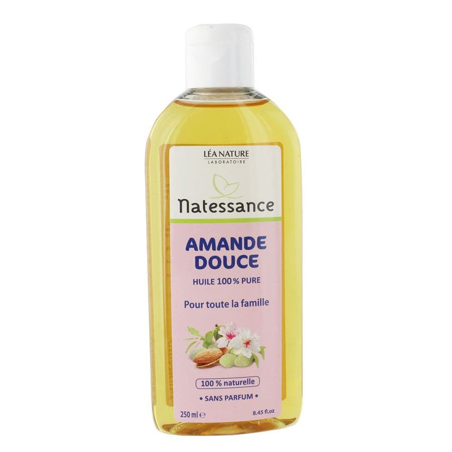 Natessance Sweet Almond Oil 250ml (1.69fl oz) - FrenchBeautyHub