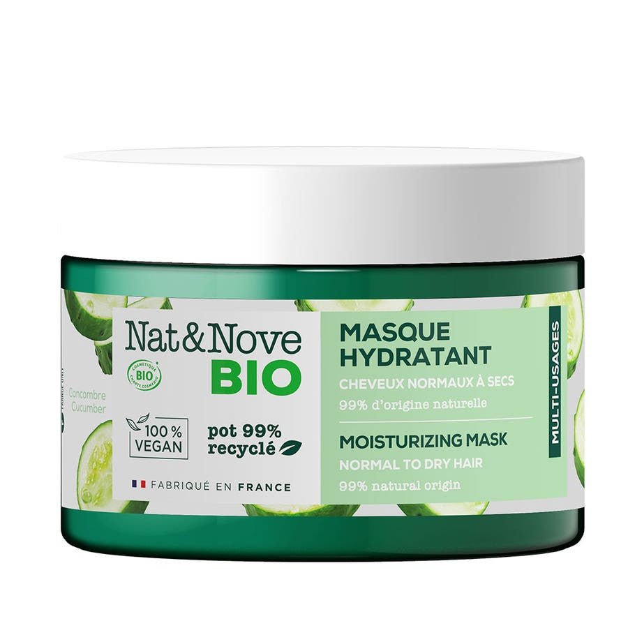 NAT&NOVE BIO Organic Hydrating Masks normal to dry hair 300ml (10.14fl oz) - FrenchBeautyHub