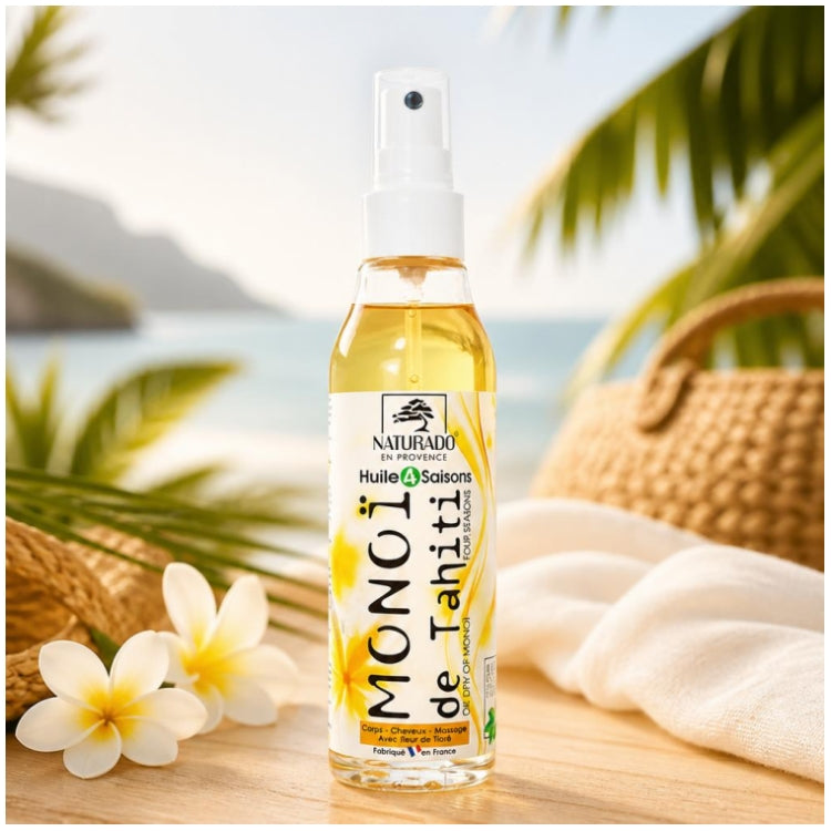 Naturado 4 Seasons Monoi-olie voor gezicht, haar en lichaam 150ml