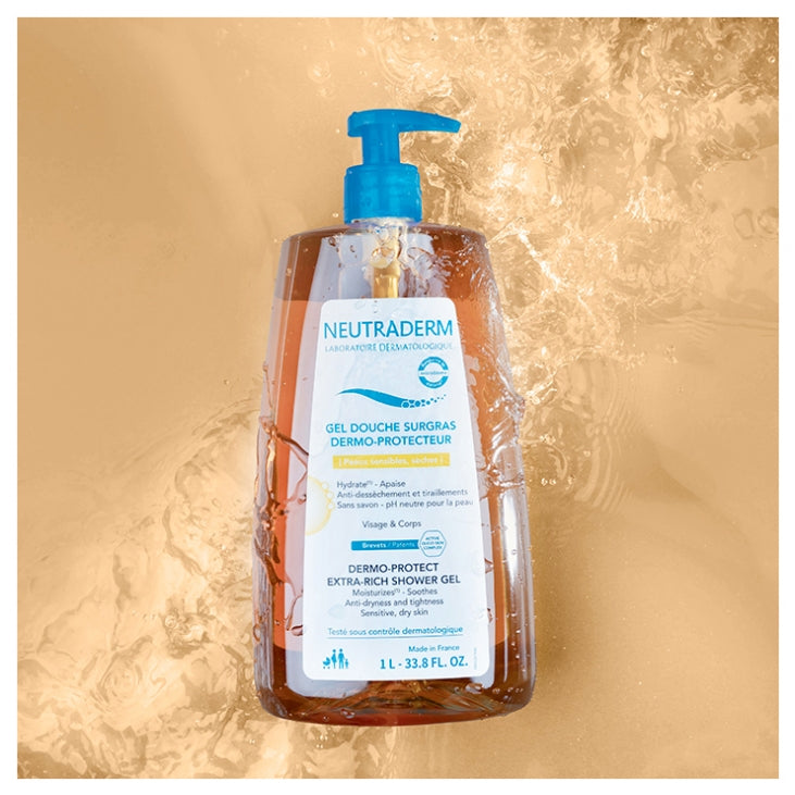 Neutraderm Extra Rich Gel Doccia Dermo Protect per Pelli Secche e Sensibili 1L