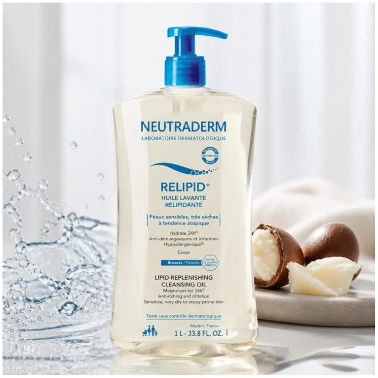 Neutraderm Relipid+ زيت تنظيف للبشرة الحساسة 1L