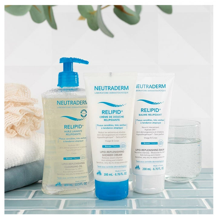 Neutraderm Relipid+ óleo de limpeza para pele sensível 400 ml