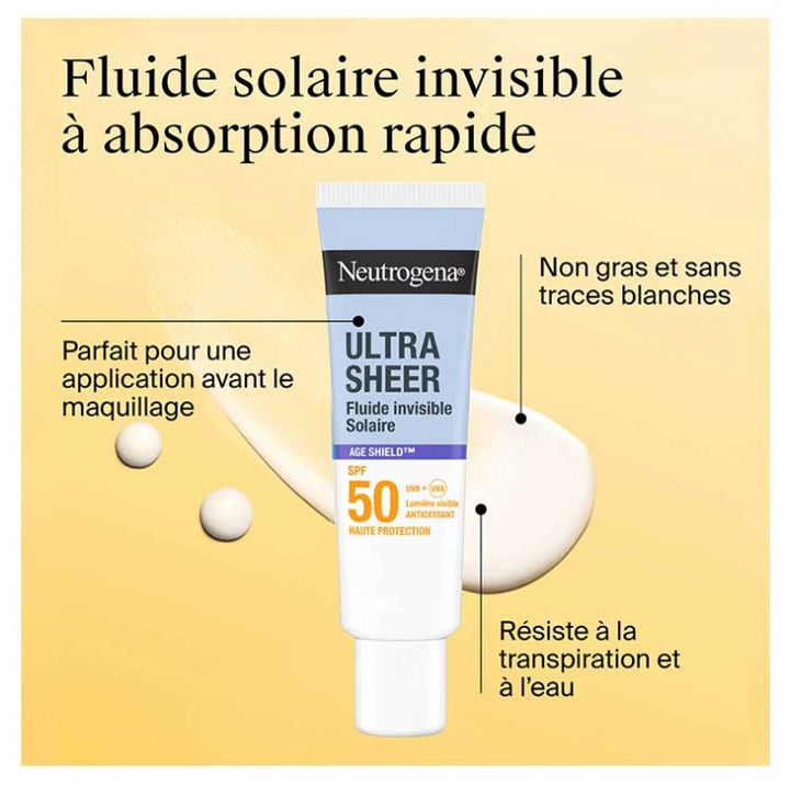 Neutrogena Ultra Sheer Invisible Anti-Ageing Sun Fluid SPF50 50 ml (1.69fl oz)