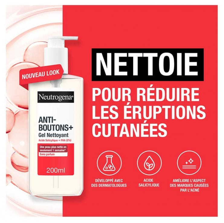 Neutrogena Anti-Bouton + Salicylic Acid Cleansing Gel 200ml (6.76fl oz)