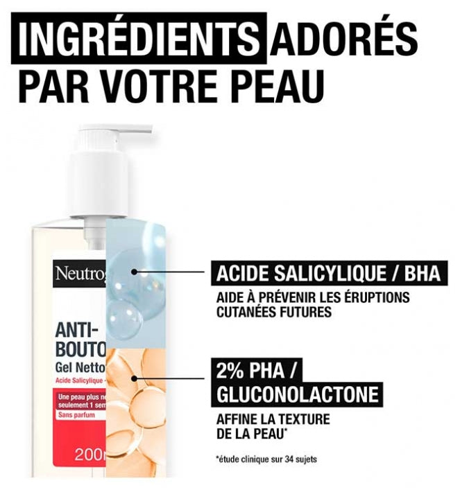 Neutrogena Anti-Bouton + Salicylic Acid Cleansing Gel 200ml (6.76fl oz)