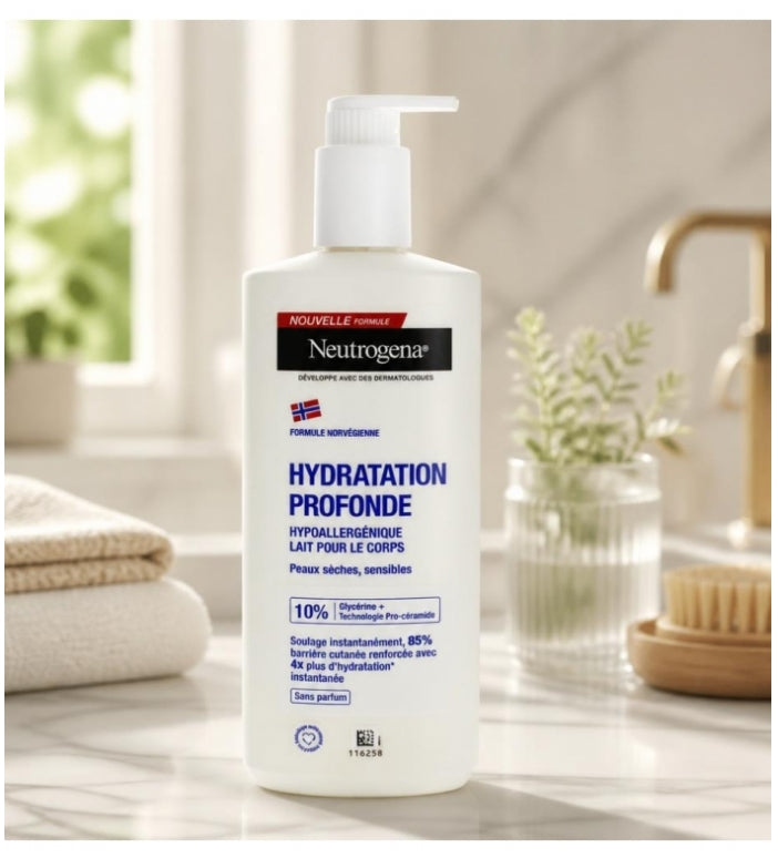 Neutrogena Deep Hydration Hypoallergenic Body Milk for Dry, Sensitive Skin 400ml (13.53fl oz)