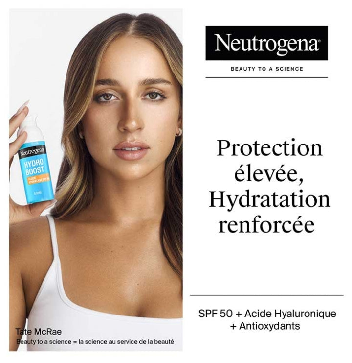 Neutrogena Hydro Boost Hydrating Fluid with Hyaluronic Acid B5 and Niacinamide SPF 50 50ml (1.69fl oz)