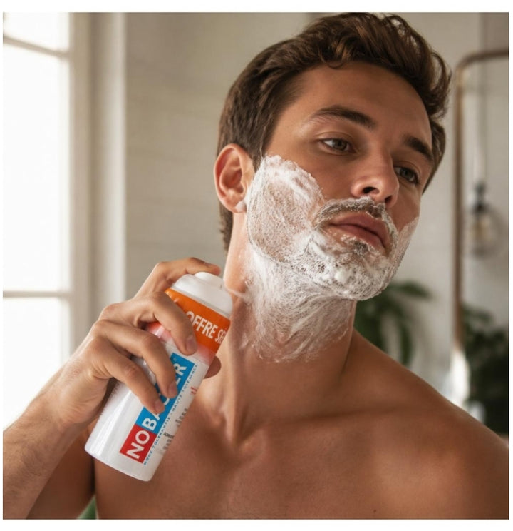 Nobacter رغوة حلاقة للبشرة الحساسة أو المعرضة للمشاكل 2x150ml