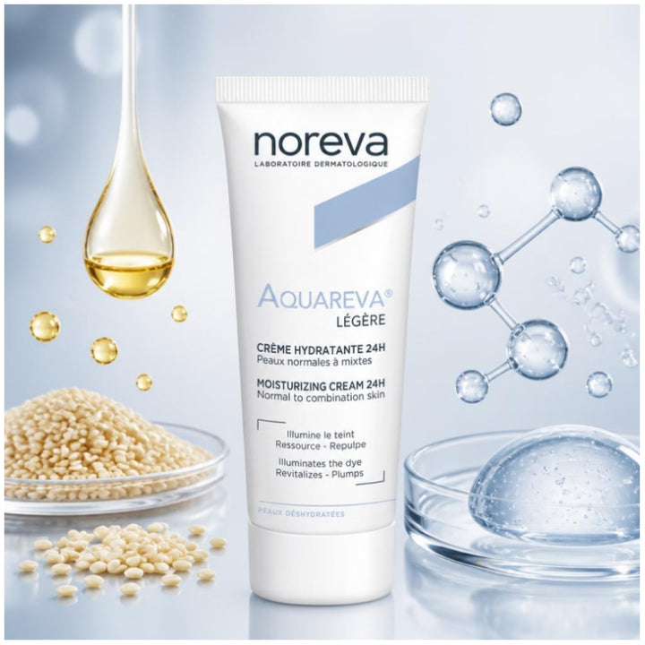Noreva Aquareva Crema Idratante Leggera 24h 40ml