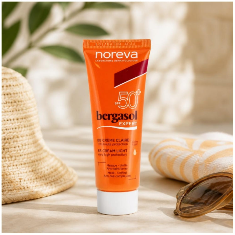 Noreva Bergasol Expert كريم بي بي ملون بدرجة فاتحة مع SPF50+ 40ml