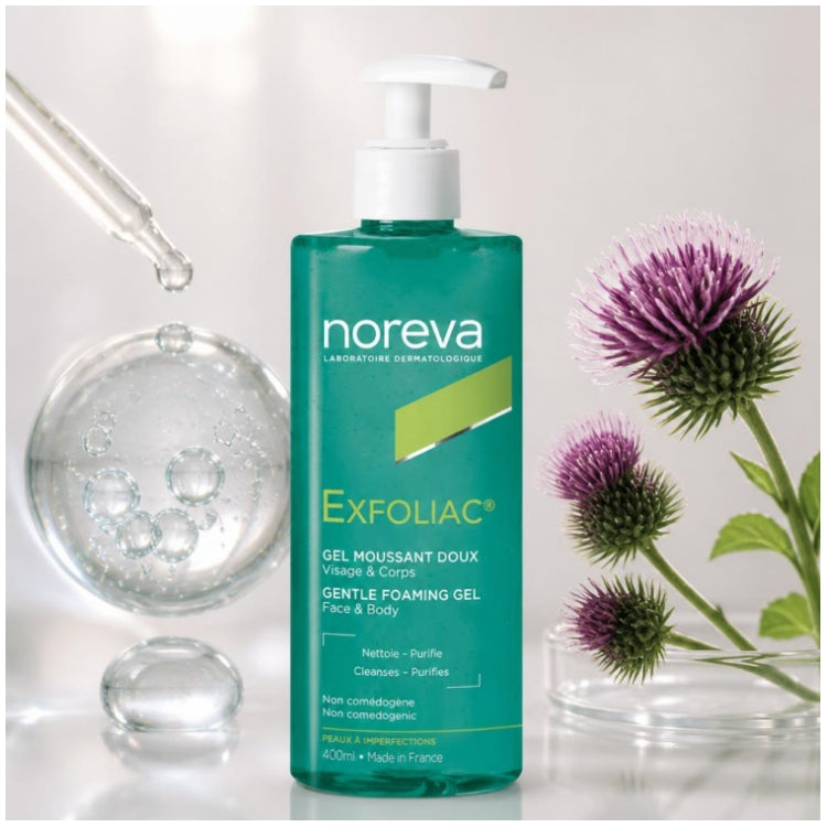 Noreva Exfoliac Gel moussant Peaux à tendance acnéique 400ml