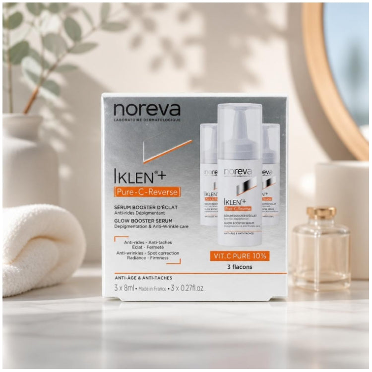 Noreva Iklen+ Pure C Reverse Serum Booster Anti-Age and Anti-Spot 3 Bottles x 8ml (0.27 fl oz)