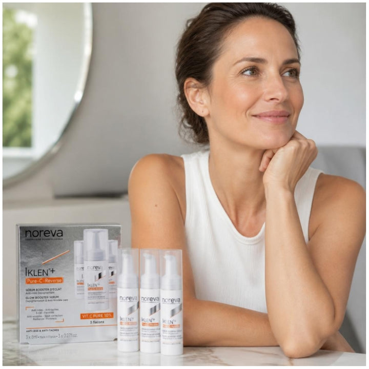 Noreva Iklen+ Pure C Reverse Serum Booster Anti-Age and Anti-Spot 3 Bottles x 8ml (0.27 fl oz)