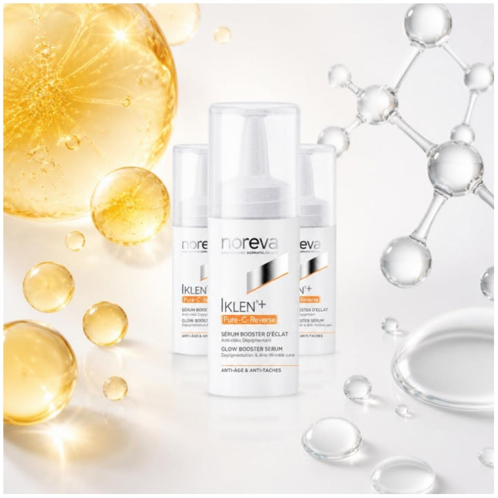 Noreva Iklen+ Pure C Reverse Serum Booster Anti-Age and Anti-Spot 3 Bottles x 8ml (0.27 fl oz)