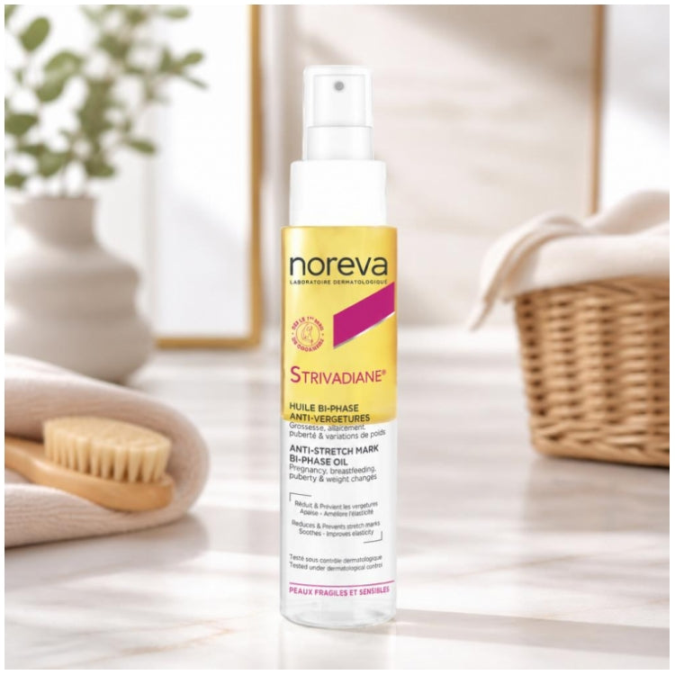 Noreva Strivadiane Óleo Bifásico Antiestrias Pele Sensível 100ml