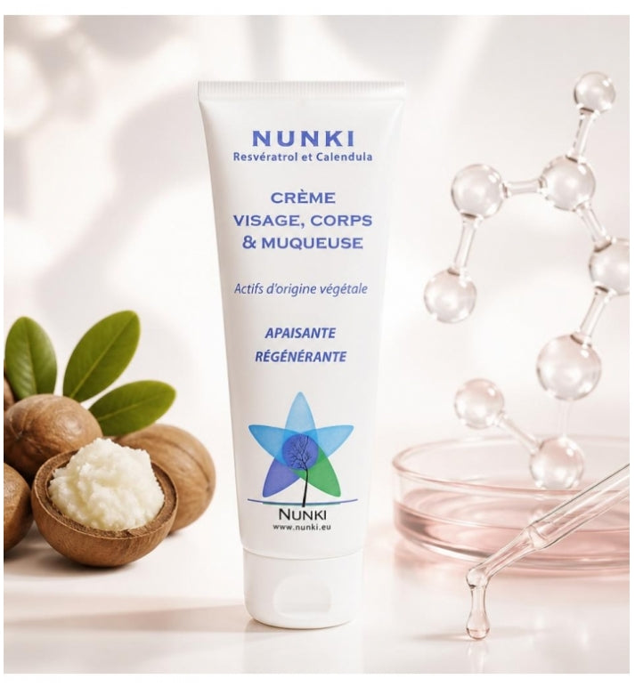 Nunki Face, Body and Mucosa Cream Soothing and regenerating 75ml (2.53fl oz)