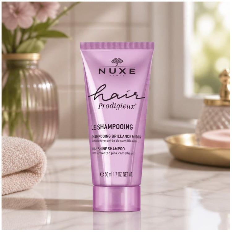 Nuxe Hair Prodigieux Shampooing Brillance Miroir à l’huile de camélia rose fermentée