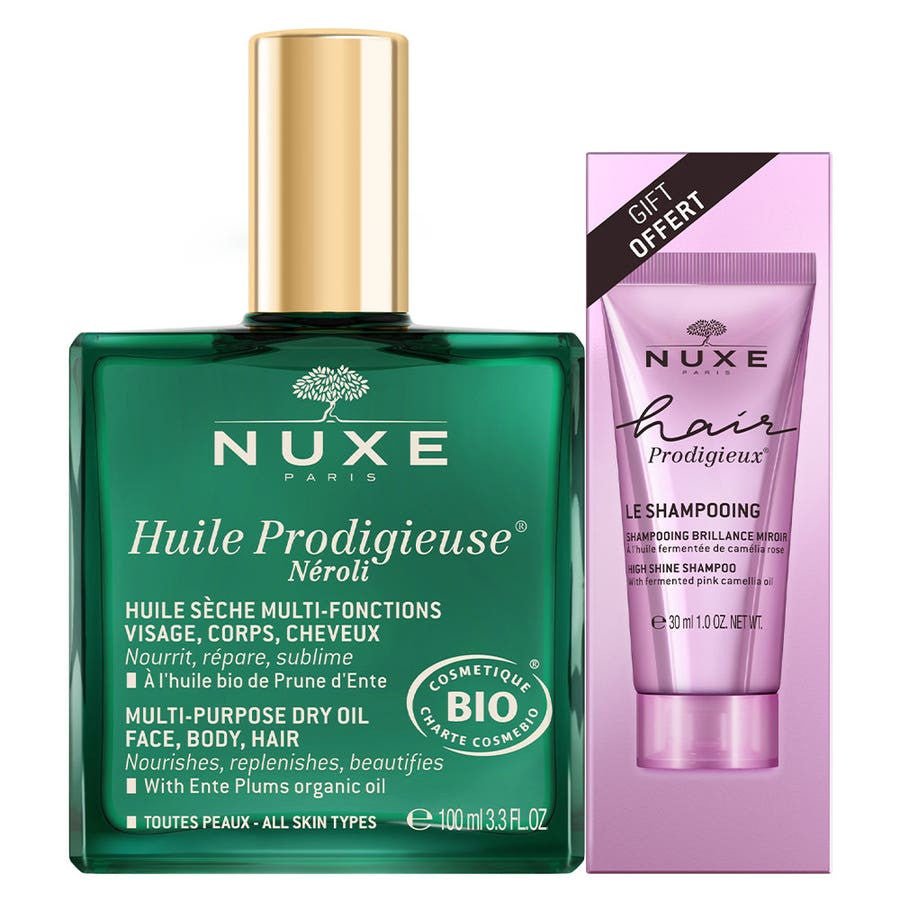 Nuxe Prodigieux¨ Neroli Bio Oil 100ml (3.38fl oz) + Hair Prodigieux¨ Shampoo 30ml (1.01fl oz) - FrenchBeautyHub
