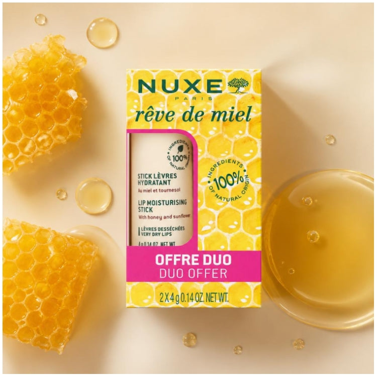 Nuxe Reve De Miel Moisturizing Lipstick 4g x2 (0.14 oz x2)