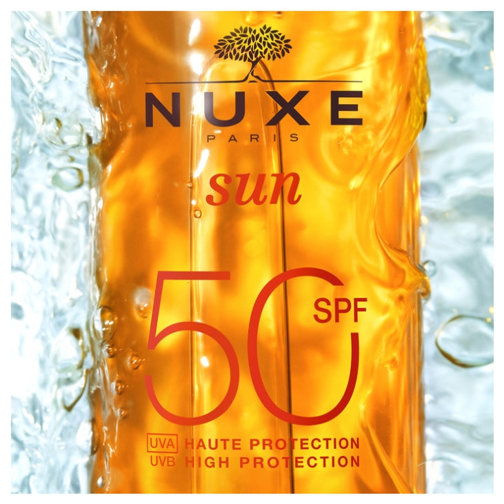 NUXE Sun Olio Abbronzante Alta Protezione per Viso e Corpo SPF50 150ml