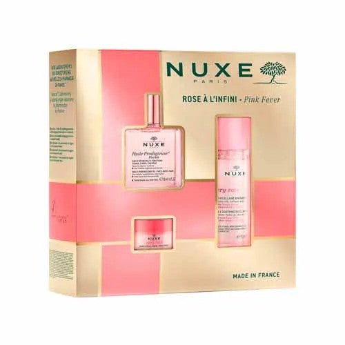 Nuxe Very Rose Infinite Rose Giftboxes with Huile Prodigieux® Floral Oil, Very Rose Micellar Water, and Rose Lip Balm - FrenchBeautyHub