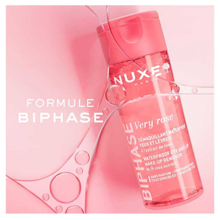 Nuxe Very Rose Bi-Phase Waterproof Eye and Lip Make-Up Remover 100ml (3.38 fl oz)