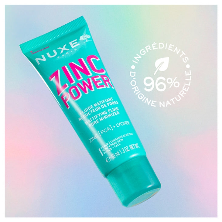 Nuxe Zinc Power Mattifying fluid minimises pores 40 ml (1.35fl oz)