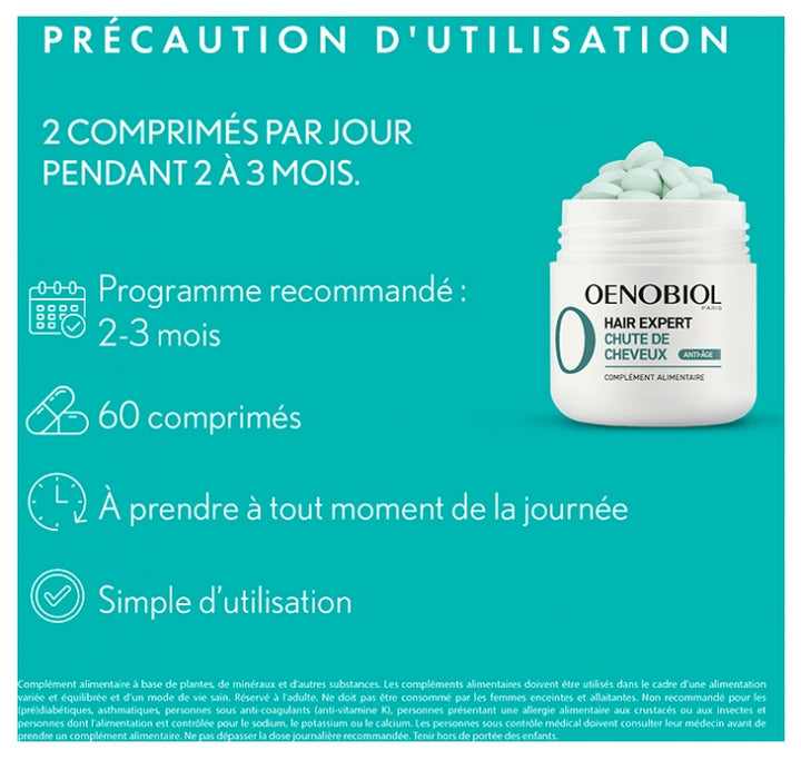 Oenobiol Hair Expert Anti-Age queda de cabelo