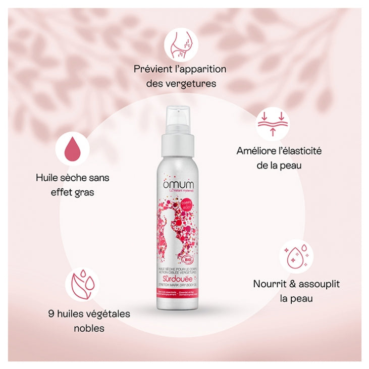 Omum La Surdouee 9 Dry Oil Stretch Marks Complex with 9 Organic Dry Oils 100ml (3.38 fl oz)