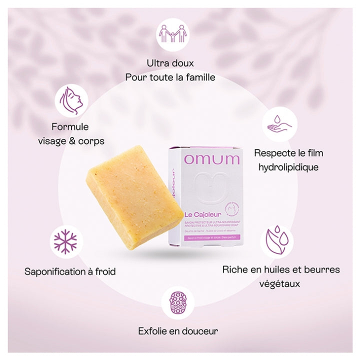 Omum Le Cajoleur Sapone biologico protettivo ultra-nutriente 100g