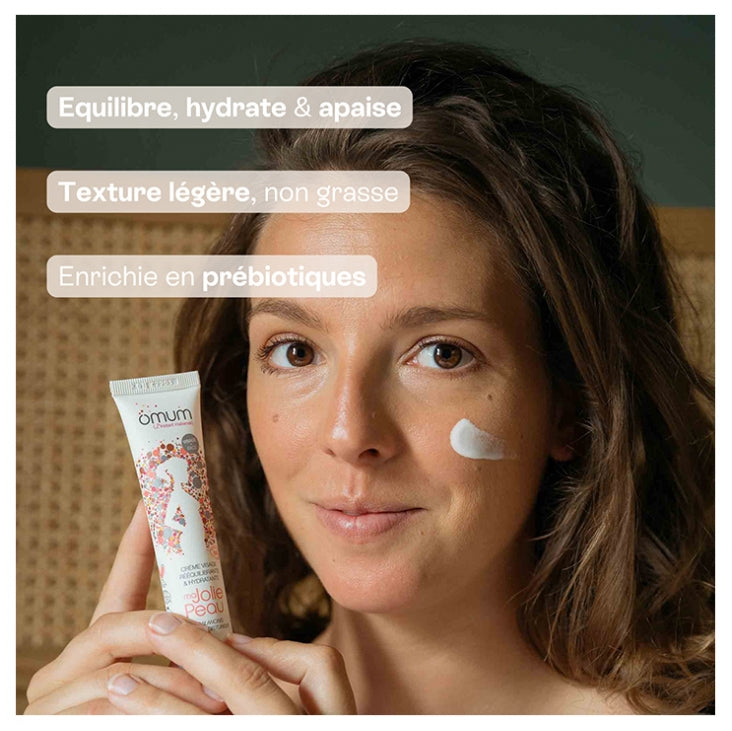 Omum Ma Jolie Peau Crème Visage Bio Hydratante et Rééquilibrante 40ml