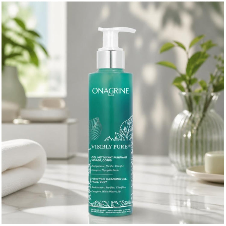 Onagrine Visibly Pure Gel nettoyant purifiant visage et corps 200ml
