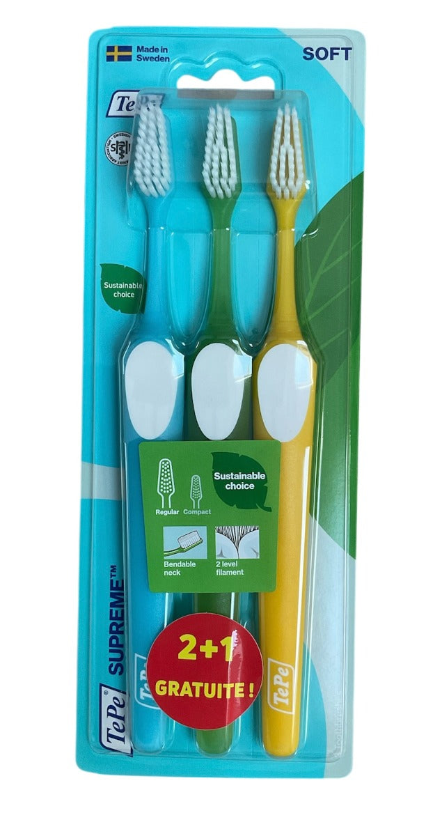 TePe Supreme Soft Soft toothbrushes 2 x 3