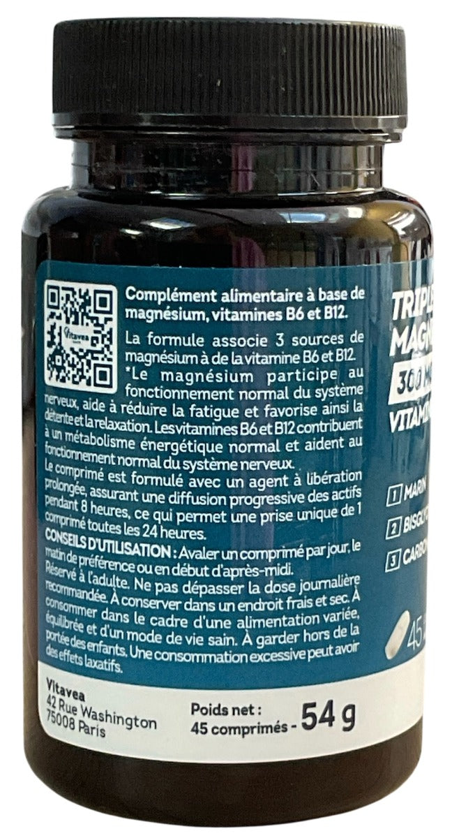 Vitavea Santé Triple Magnesium 300mg 45 tablets 300g (10.58 oz)