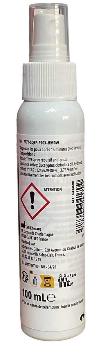PARASIDOSE 2-in-1 lice and nit repellent spray for hair and fabrics 100 ml (3.38fl oz)