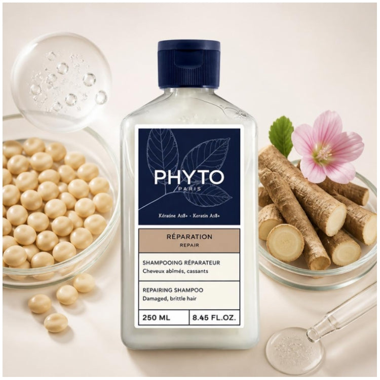 Phyto Réparateur Shampooing réparateur pour cheveux abîmés et cassants 200ml